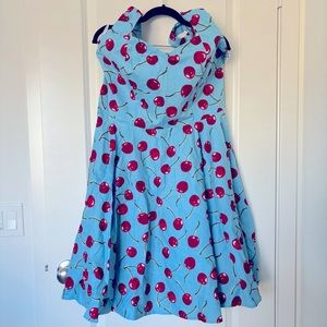 Retro Cherry Print Dress